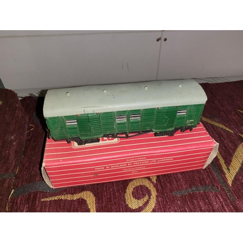 3111 - A quantity of vintage Hornby-Dublo model railway rolling stock, some with boxes (2 shelves)