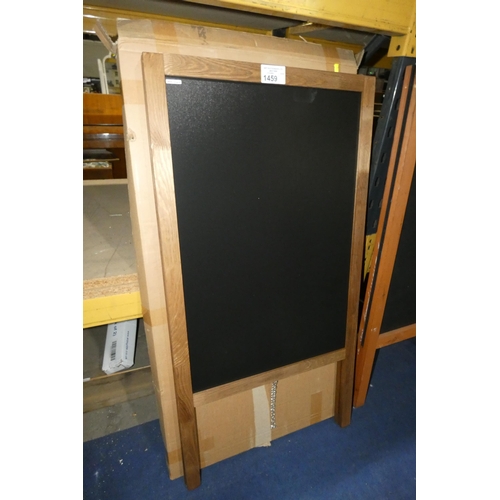 1459 - 1 x All Boards folding A frame double sided black board approx 61 x 118cm