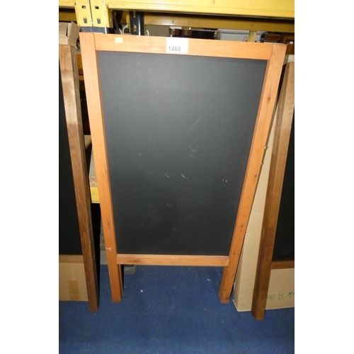 1460 - 1 x All Boards folding A frame double sided black board approx 61 x 120cm. Please note that one side... 