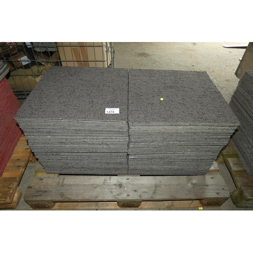 1478 - 1 x pallet containing a quantity of approx 170 x dark patterned carpet tiles each measuring approx 5... 