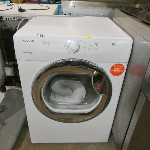 1168 - An under counter tumble dryer by Hoover type VTV-581NCC 8kg - trade