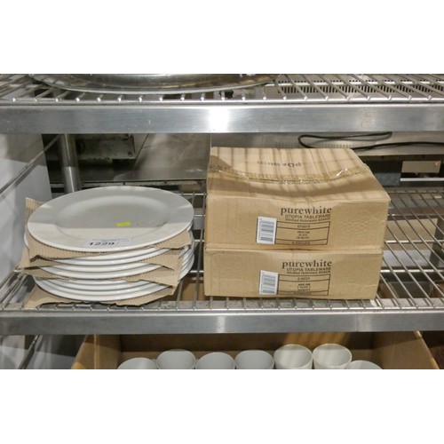 1229 - 21 x wide rim 25cm plates by Pure White