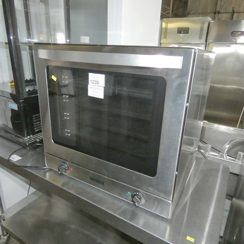 1238 - A commercial stainless steel counter top fan oven by Gastrotek - trade  TESTED WORKING