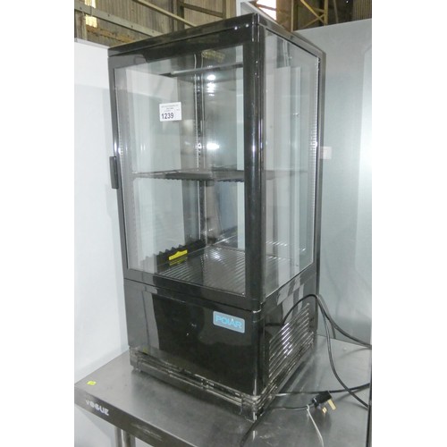 1239 - A commercial counter top refrigerated display cabinet by Polar - trade  TESTED WORKING