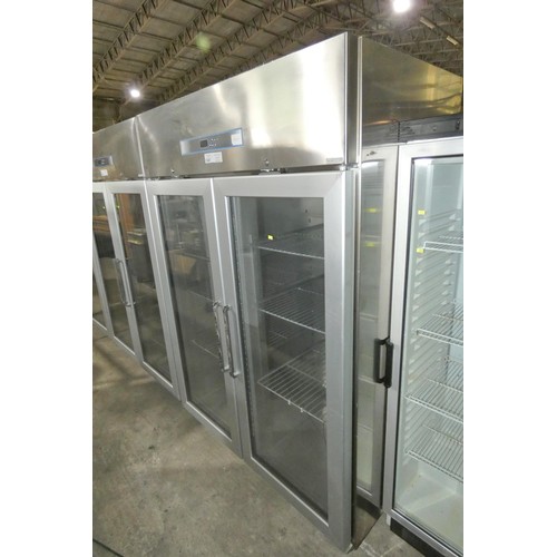 1247 - A commercial stainless steel double door display fridge by Matricola type FPLUS TNV 140 - trade  TES... 