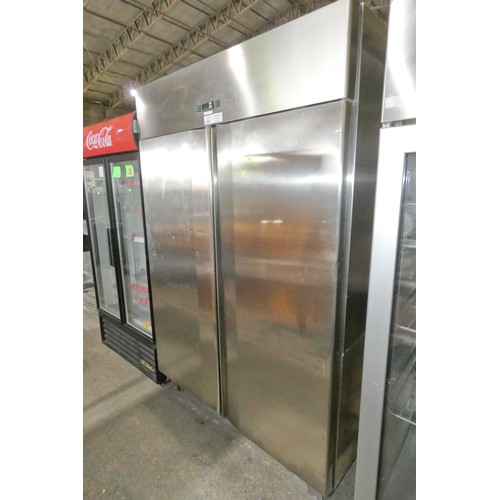 1250 - A commercial stainless steel double door fridge by Matricola type SPA TW 140 - trade  TESTED WORKING