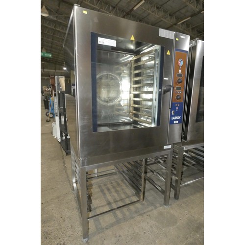 1258 - A large commercial stainless steel self cleaning Combi oven by Lainox type HME101S 2011 model remove... 