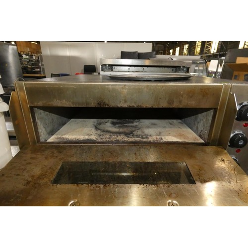 1205 - A commercial stainless steel 2 section drop front pizza oven type P5000--2 - 240v - trade  TESTED WO... 