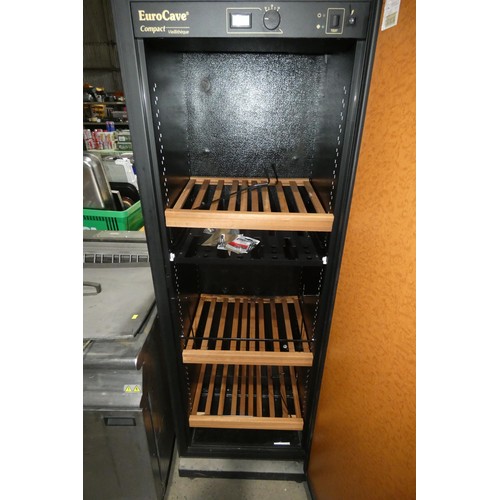 1225 - A Eurocave wine ageing cabinet model V-256 meca, runs at approx 12°c/constant room temperature - tra... 