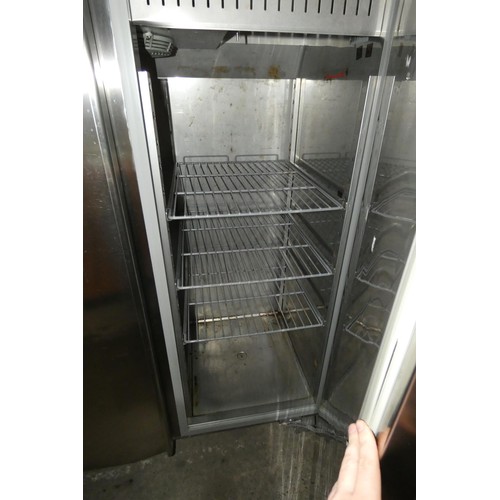 1250 - A commercial stainless steel double door fridge by Matricola type SPA TW 140 - trade  TESTED WORKING