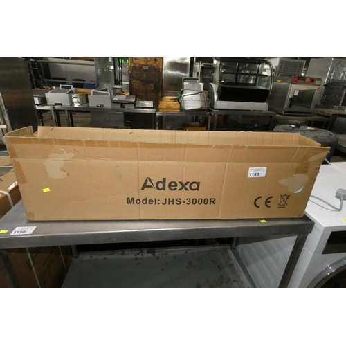 1149 - A long wall mounted patio heater by Adexa type JHS-3000R, boxed