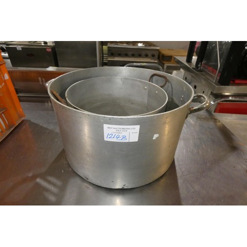 1214B - 2 x aluminium cooking pots