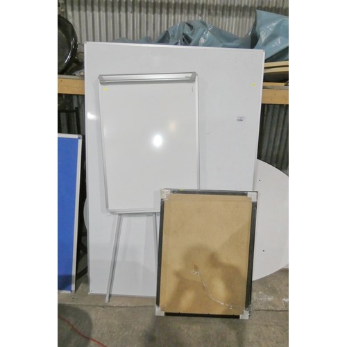 1334 - 1 x dry wipe board approx 120 x 180cm, 1 x dry wipe / flip chart easel and 2 x frames each approx 89... 