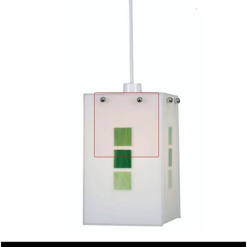 16 - 1 x Oaks Lighting green Tiffany rectangular light shade (shade only, no light fitting is included)