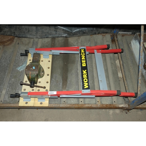 2004 - 1 x No. 3 bench vice and 1 x folding work bench