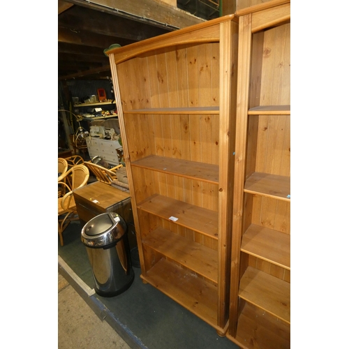 2133 - 1 x Pine shelf unit approx 90cm wide x 201cm high