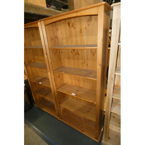 2134 - 1 x Pine shelf unit approx 90cm wide x 201cm high