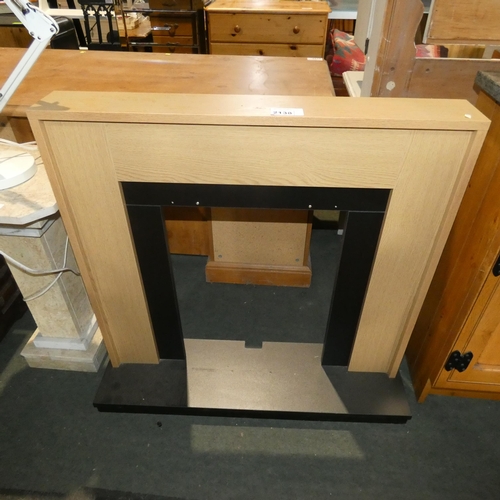 2138 - 1 x wood effect fire surround approx 90cm wide (no fire is included)