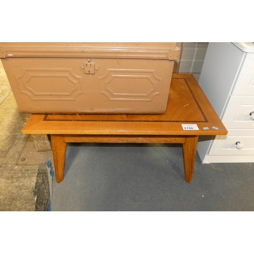 2158 - 1 x wooden coffee table approx 81 x 54cm