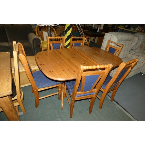 2186 - 1 x Pine extending dining table approx 161 x 100cm supplied with 1 x 42cm centre extension leaf and ... 