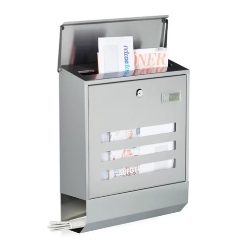 31 - 1 x Masha stainless steel locking wall mounted letter box RRP £53