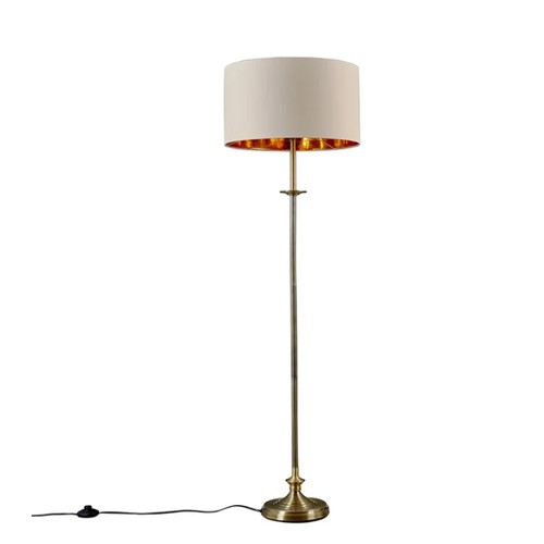 41 - 1 x Roupen 144cm traditional floor lamp with shade RRP £67