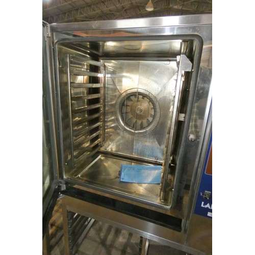 1257 - A large commercial stainless steel self cleaning Combi oven by Lainox type HME101S 2011 model remove... 