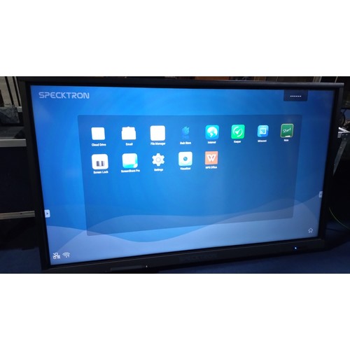 2609 - An android 55 inch Flat screen touch screen monitor by Specktron, comes boxed, with a remote control... 