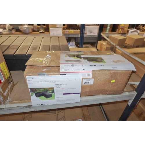 240 - 1 x Bosmere All Weather sectional cover for patio furniture. Details as per the photograph RRP £68