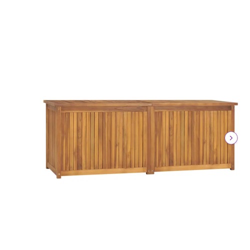 233 - A Marlow Home Co. Groover 150cm water resistant Teak solid wood deck box RRP £277. Returned, items m... 