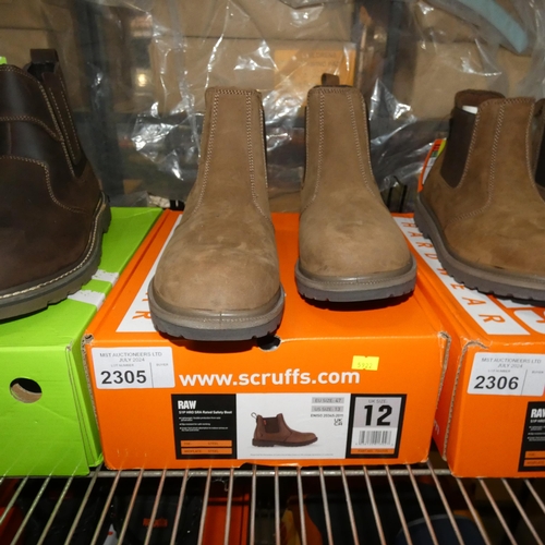 2305 - A pair of safety boots by Scruffs type Raw- UK size 12