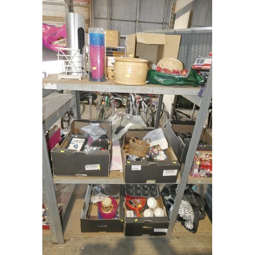 2116 - A quantity of various household items including ornaments, shells, shoes etc. Contents of 1 bay /3 s... 