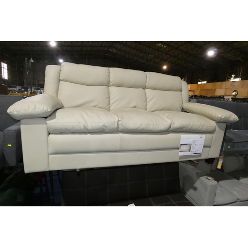 435 - A Wade Logan three seater faux leather sofa RRP £539. Please note that this sofa has two left arm to... 