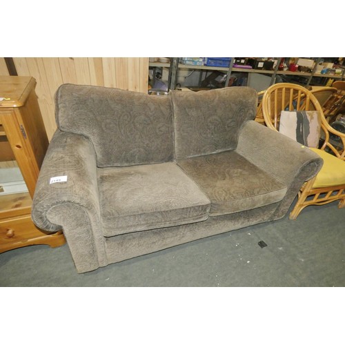 2149 - 1 x dark upholstered sofa approx 167cm wide