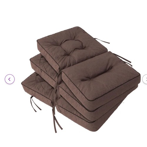 256 - 2 x Venus swing cushions in dark brown eco flax RRP £129 for the two