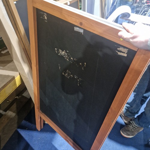 1460 - 1 x All Boards folding A frame double sided black board approx 61 x 120cm. Please note that one side... 