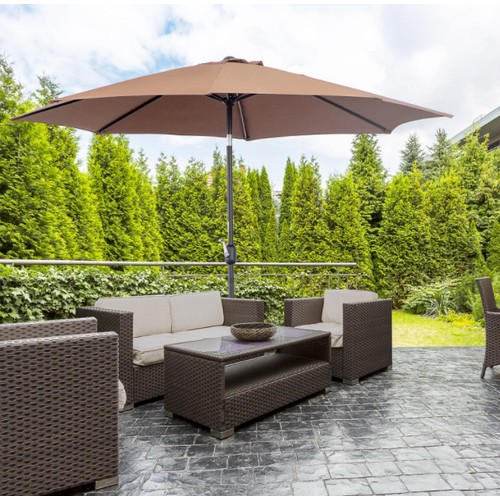 280 - 1 x Nasiba 300cm tilt market parasol RRP £52. Please note that no base is included