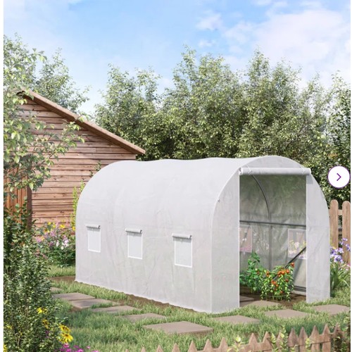 290 - A Dakota Fields hobby greenhouse 6.6ft w x 11.5ft d RRP £79