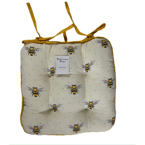 293 - A set of 4 bees seat cushions RRP £40