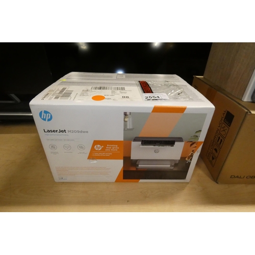 2554 - A boxed, unopened office printer by HP type Laserjet M209dwe.. on behalf of bailiffs