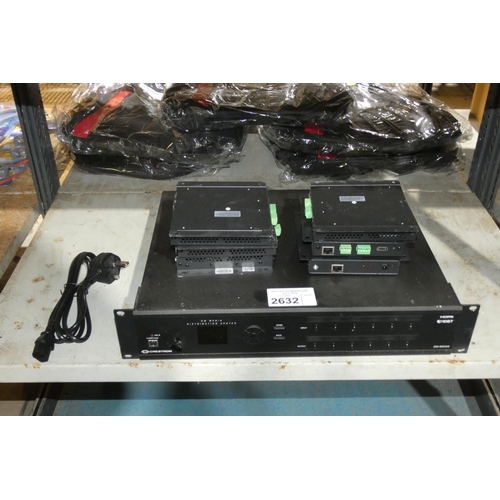 2632 - A Crestron DM media distribution center type DM-MD6X6 & 6X DM room controllers type DM-Rmc-4K-100-C ... 