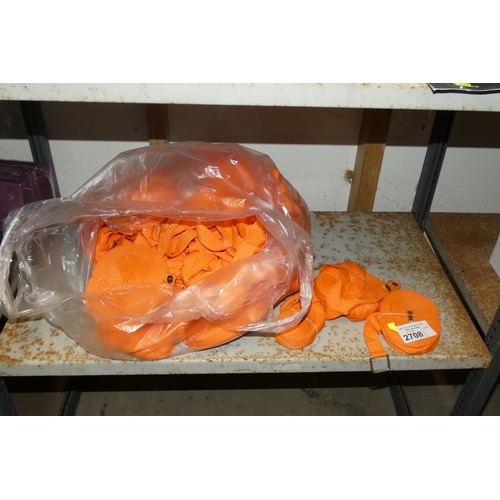 2708 - A large quantity of orange straps, contents of 1 shelf