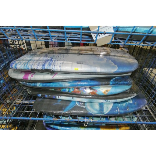 2256 - 6 x Nalu surfing body boards. Contents of 1 metal mesh basket which is not included