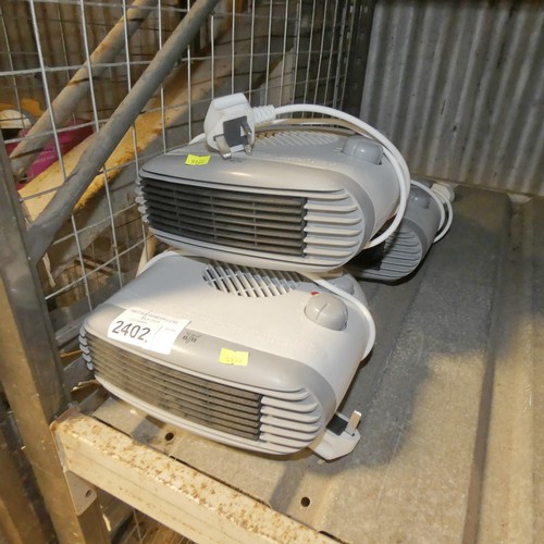 2402 - 3 x electric fan heaters by Elite - trade