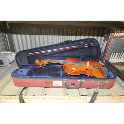 2403 - A Stenton student violin with hard carry case