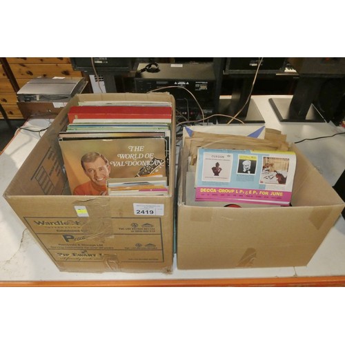 2419 - 2 boxes containing a quantity of various records, Please see pictures for more details