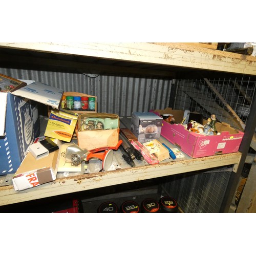 2194 - A quantity of various items including a Brother electric type writer 240v, a spice rack, ornaments, ... 