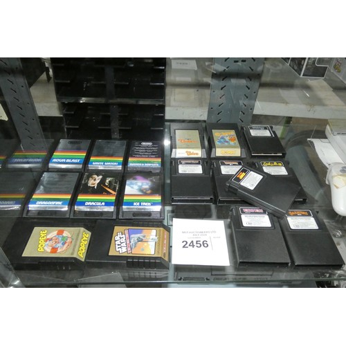 2456 - 17 cartridge games & cases for use with the Intellivision games console