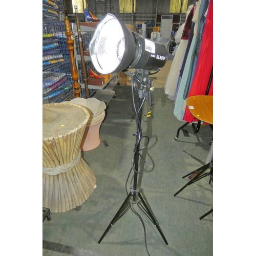 2488 - An Led photography light by Godox type SL60W, comes with a tripod, remote and a box with various dif... 