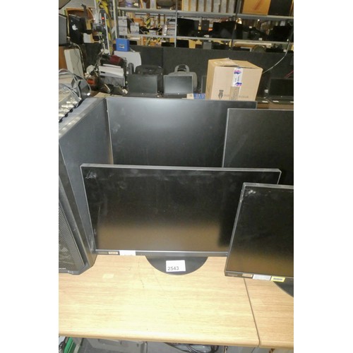 2543 - 2 x 24 inch computer monitors by Lenovo think vision T24i-20 - trade